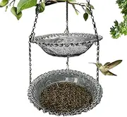 Bird Bath, Small Outdoor Drinking Feeding Pool, Cages & Accessories for Birds, & Stable, for Yard Garden Deck Patio Pavilion Morning Indoor Use, 9.25 x 9.25 x 2.17 inches, b, Se référer au descriptif