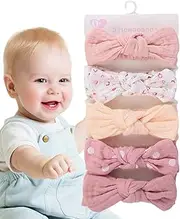Baby Hair Bows Headbands,Hairbows for Baby Girl | 7.1x1.4inch Hair Bands with Knot, Elastic Head Wrap Accessories for Daily Wear