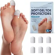 (Medium) - Dr. Frederick's Original 4 Piece Gel Toe Caps - Prevents Callus & Blistering - For Men and Women (Medium)