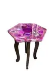 Pink Agate Coffee Table, Stone Side Table, For Bedroom Decor, Custom Table slab