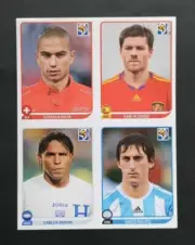 INLER/ALONSO/MILITO Panini Sheet 4 stickers WC South Africa 2010. Back Blue