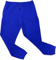 [DOOBLE FACE] Trousers - Unisex - Cotton and Molton Jersey - Soft & Comfortable - Certified According to Oeko-Tex Standard, Royal, M