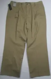 Vintage Dockers Pants Mens 40x30 Khaki Pleated Cuffed Odyssey Twill Relaxed Fit