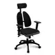 Birdie-德國專利雙背護脊機能電腦椅/辦公椅/主管椅/電競椅-129型黑色網布款-67x67x108-123cm