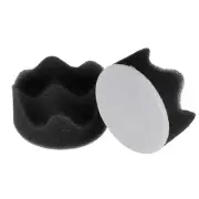 2pcs Buffing Sponge Pads 2" Polishing Wheel Waffle Finishing Grip Pad, Black
