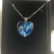 Handmade 1" Wolf Pendant with 18-20" Silver-Tone Necklace New Free Ship 9689