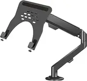 Monitor Desk Laptop Arm Mount for Desk Holds 4.4-19.8lbs, 2 in 1 Adjustable Gas Spring Arm Single Monitor Desk Mount with Tray for 17"-30" Screens or 10"-16" Laptops Monitor Stand(Black)
