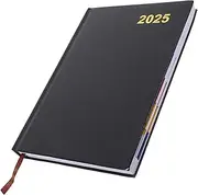TEHAUX Agenda Book Weekly Academic Planner Calendar Monthly Daily Study Notepad Journal Notebook 2025 Planner Teacher Planner Diary Planner Decorative Planner Black Paper
