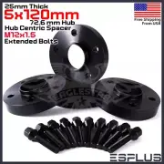 [4] 25mm Thick BMW E-Body 5x120 C.B 72.6 Wheel Spacer Kit 12x1.5 Bolts Included (for: BMW)