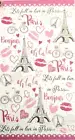 NEW KASSAFINA PINK,WHITE HEART,LIPS,EIFFEL TOWER,PARIS 100% COTTON BATH TOWEL