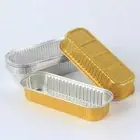 30/50Pcs Rectangle Aluminum Foil Tin Reusable Cupcake baking Tray Home