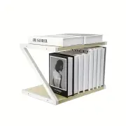 NNETM Beige Desk Study Table Storage Cabinet - Vertical Desktop Shelf & Rack
