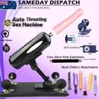 Deluxe Sex Machine Kit Auto Thrusting Realistic Dildo Telescopic Dong Sex Toy