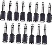 Enhance Your Audio Setup 15pcs 6.5mm to 3.5mm Stereo Audio Adapter Microphone Converter Plug
