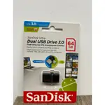 SANDISK ULTRA DUAL USB DRIVE3.0 64GB伸縮 隨身碟