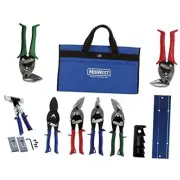 MIDWEST HVAC Tool Kit - 9 Piece Set Includes Aviation Snips with 9 Piece Kit