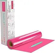HTVRONT HTV Neon Pink Heat Transfer Vinyl - 12" x 20ft Roll for Shirts & More - Easy to Cut & Weed, Great Stickiness, 1 Roll