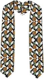 [SKKNT] Summer Pineapple Print Graduation Shawl Stole For Academic Commencements Honor Sash Congratulations Gift