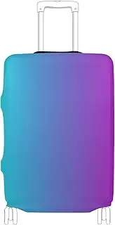 [Joisal] Teal Orange Pink Gradient Cover for Suitcase for Travel Fit 18-32 Inch Suitcase Protector, turquoise blue purple gradient, L 26-28 in