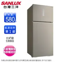 在飛比找蝦皮商城優惠-SANLUX台灣三洋580公升一級直流變頻雙門電冰箱 SR-