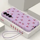 For Samsung Galaxy S25 S24 S23 Ultra S22 S21 FE Shockproof Lanyard Case Cover