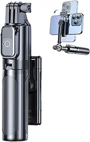 Portable Mini Selfie Stick, Wireless Tripod Holder, Stabilizer Phone Stand, Wireless Remote, Tripod Stabilizer, 15x3x3cm, for Recording, Photos, Outdoor, Walking, Live Streaming
