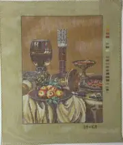 STILL LIFE SCENE Needlepoint Canvas 11 7/8" x 15 3/4"