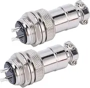 Aviation Plug -Socket -PROTABLE Stable Power of 500 Long Spanish Cycles for Data Acquisition Systems, Collect Silver Connector ZINCLEGO Cover (2 Core)