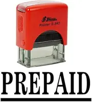 PREPAID Self Inking Rubber Stamp Office Stationary Custom Shiny Stamp