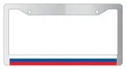 Russia Chrome METAL License Plate Frame World Flags