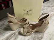LUCKY BRAND LK-LAINEY PROSECO URBAN BRAID ESPADRILLE PLATFORM WEDGE SANDALS 10
