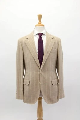 NWT $5650 Brunello Cucinelli Men's Alpaca-Wool Blend Pinstripe Sport Coat A252