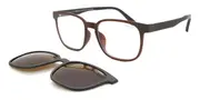 Sinner Lodge with Clip-On SIOP-722-41-P30 Men's Glasses Brown Size 51 - Private Health Rebate - Blue Light Block Available
