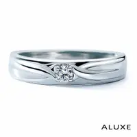在飛比找PChome24h購物優惠-A-LUXE 亞立詩鑽石 18K金情侶結婚戒指-男戒