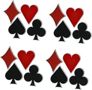 [TOGEVAL] 4sets Brooch Lapel Pin Poker Enamel Pins for Clothing Backpack Aesthetic Brooch Jewelry 4pcs*4