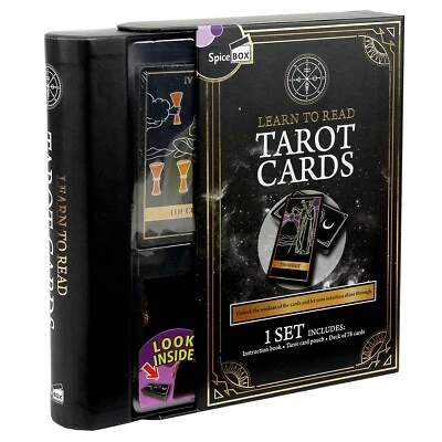 SpiceBox Tarot Cards, Adult Art Craft & Hobby Gift Set, Learn To Read Tarot Crds