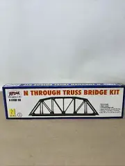 Atlas N Scale ~ New 2025 ~ Code 80 ~ Through Truss Bridge Kit 10″ Black ~ 2570