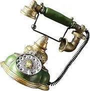 HAMPPLIES Retro Telephone Vintage Corded Dial Phone for Home Decor Office Living Room Elegant Design for Warm Atmosphere Craftsmanship Timeless Charm