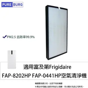 【PUREBURG】適用富及第Frigidaire FAP-8202HP FAP-0441HP空氣清淨機 副廠替換用高效HEPA濾網