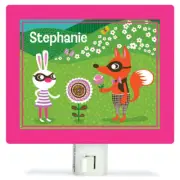NEW IN BOX Oopsy Daisy Funky Woodland Creatures Night Light Girl 5x4 inches WO24