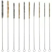 10 Pcs Handle Wire Brush Drill Attachments Pipe Bottle Cleaning
