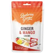 Organic Buderim Ginger Ginger and Mango Chews 50g - Fresh, healthy organic delivery | Doorstep Organics