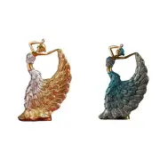 Peacocks Figurine Resins Peacocks Dancer Statue Peacocks Decorative Object