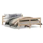 vidaXL Bed Frame with Headboard 137x187 cm Double Size Solid Wood Pine