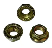 3/8"-16 NC Serrated Flange Nuts Yellow Zinc Plated (QTY 1000)