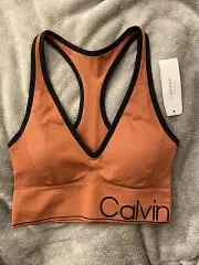 Calvin Klein Performance Women’s Sz S Seamless Triangle Neckline Sport Bra