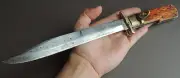 Vintage Japanese Big Folding Knife Dagger Stag Handle