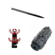 Sennheiser MKH 416-P48U3 Shotgun Mic with Rode WS6 Windscreen and Shockmount