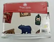 True Grit Home Collection Cotton Flannel Twin Size Sheet Set Flat Fitted Pillow