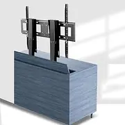 LCD TV Floor Stand - Motorised TV Bracket Stand, Dual Motor Motorized TV Lift, with Remote Control Height Adjustable TV Mount, Auto Lifting Telescopic TV Stand, Easy to Assmeble(55-100inch T